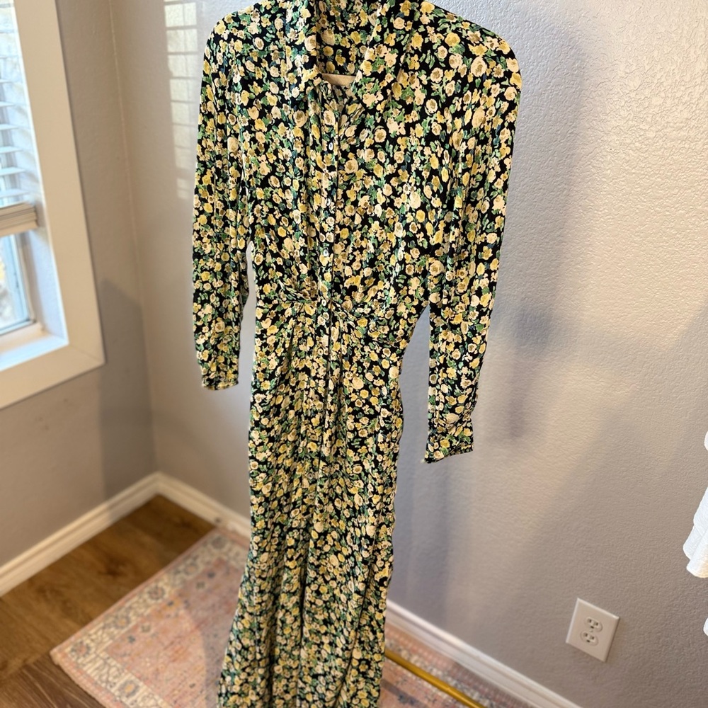 Zara Floral Long Sleeve Dress - Picture 2 of 6